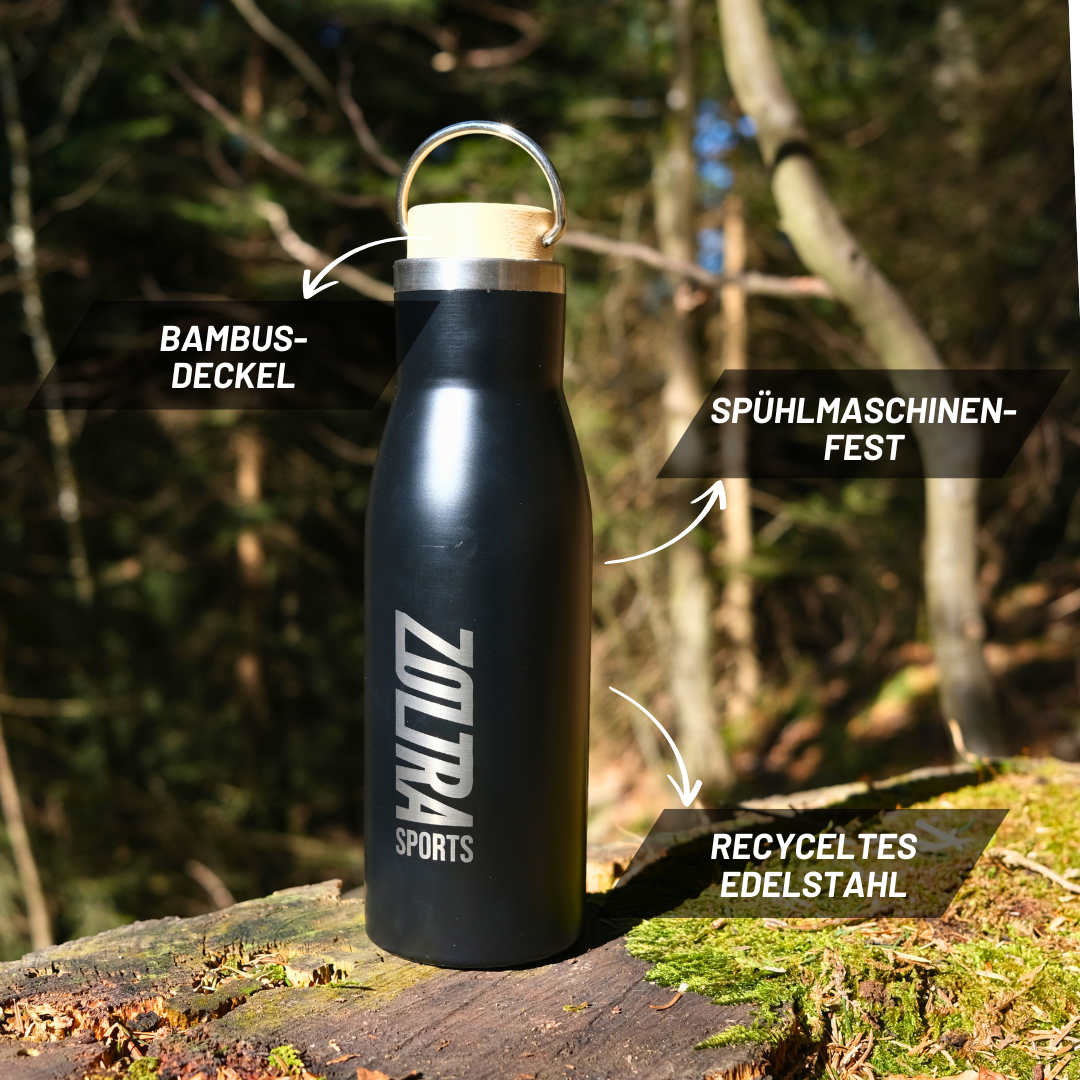 Recycelte Edelstahl-Trinkflasche 500ml